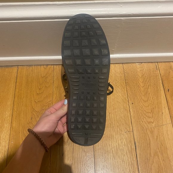 Black Valentino Garavani Rockstud Sneakers (Size 7).  Gently used. - Picture 5 of 8